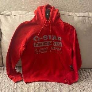 New Men’s G-Star Raw MU Ashor Pullover Hoodie Red Medium